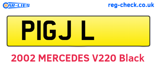 P1GJL are the vehicle registration plates.