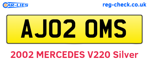 AJ02OMS are the vehicle registration plates.
