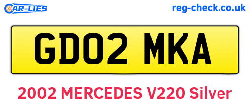 GD02MKA are the vehicle registration plates.