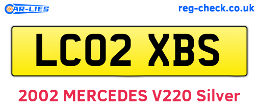 LC02XBS are the vehicle registration plates.