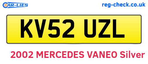 KV52UZL are the vehicle registration plates.