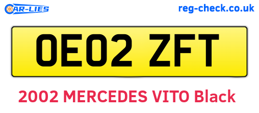 OE02ZFT are the vehicle registration plates.