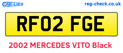 RF02FGE are the vehicle registration plates.