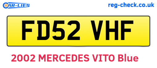 FD52VHF are the vehicle registration plates.