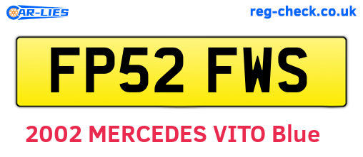 FP52FWS are the vehicle registration plates.