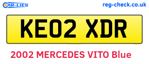 KE02XDR are the vehicle registration plates.