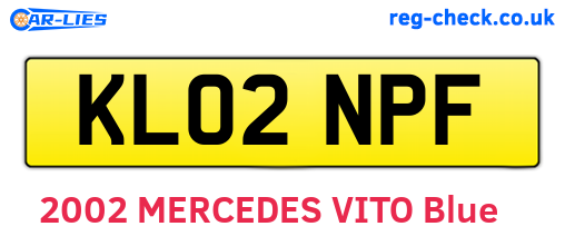 KL02NPF are the vehicle registration plates.