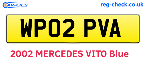 WP02PVA are the vehicle registration plates.