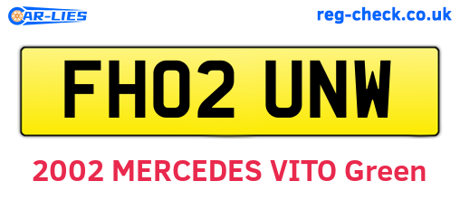 FH02UNW are the vehicle registration plates.