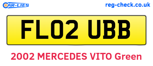 FL02UBB are the vehicle registration plates.