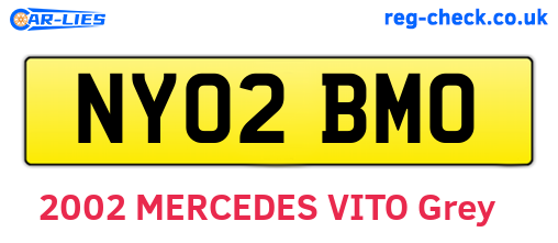 NY02BMO are the vehicle registration plates.