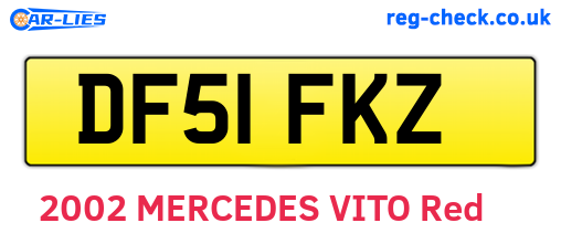 DF51FKZ are the vehicle registration plates.