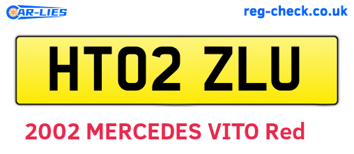 HT02ZLU are the vehicle registration plates.
