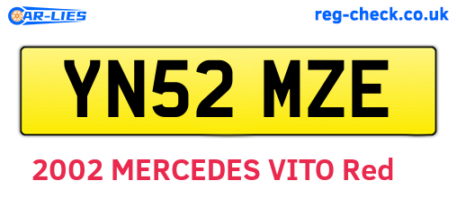 YN52MZE are the vehicle registration plates.