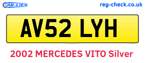 AV52LYH are the vehicle registration plates.