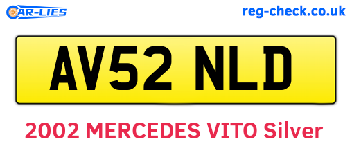 AV52NLD are the vehicle registration plates.