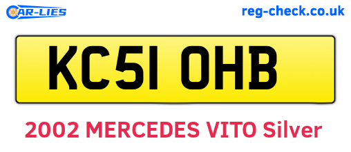 KC51OHB are the vehicle registration plates.