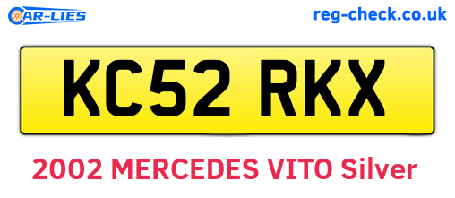 KC52RKX are the vehicle registration plates.