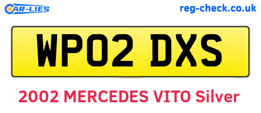WP02DXS are the vehicle registration plates.