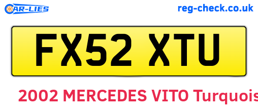 FX52XTU are the vehicle registration plates.