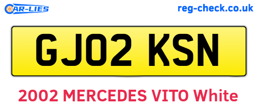 GJ02KSN are the vehicle registration plates.