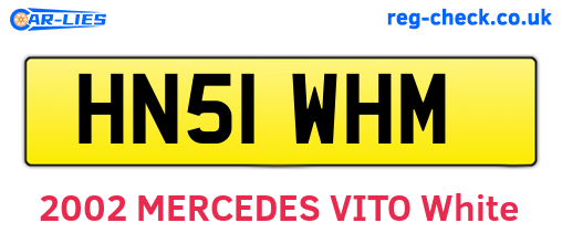HN51WHM are the vehicle registration plates.