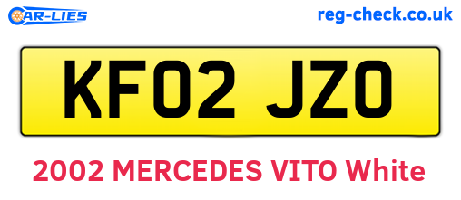 KF02JZO are the vehicle registration plates.