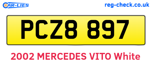 PCZ8897 are the vehicle registration plates.