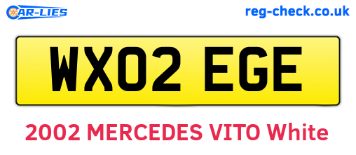 WX02EGE are the vehicle registration plates.