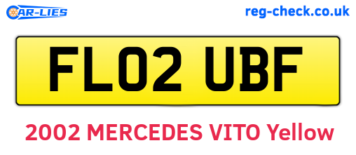 FL02UBF are the vehicle registration plates.
