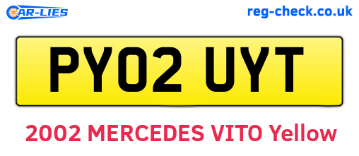 PY02UYT are the vehicle registration plates.