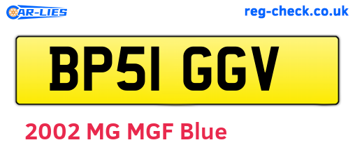 BP51GGV are the vehicle registration plates.