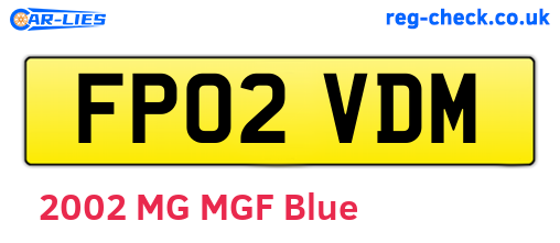 FP02VDM are the vehicle registration plates.