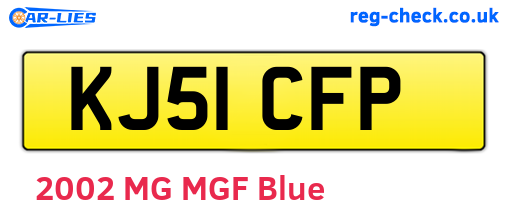KJ51CFP are the vehicle registration plates.