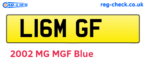 L16MGF are the vehicle registration plates.