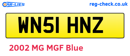WN51HNZ are the vehicle registration plates.