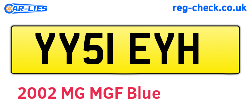 YY51EYH are the vehicle registration plates.