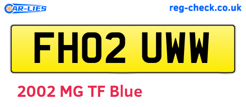 FH02UWW are the vehicle registration plates.