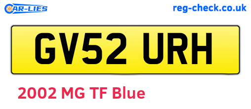 GV52URH are the vehicle registration plates.