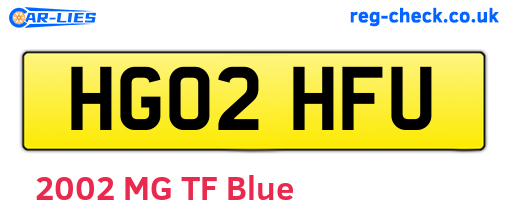 HG02HFU are the vehicle registration plates.