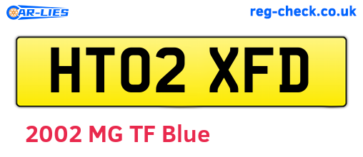 HT02XFD are the vehicle registration plates.