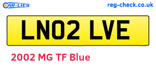 LN02LVE are the vehicle registration plates.