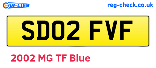SD02FVF are the vehicle registration plates.