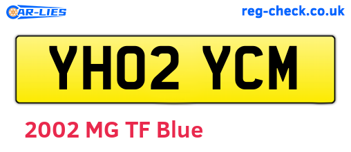 YH02YCM are the vehicle registration plates.