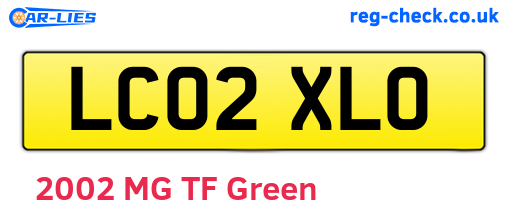 LC02XLO are the vehicle registration plates.