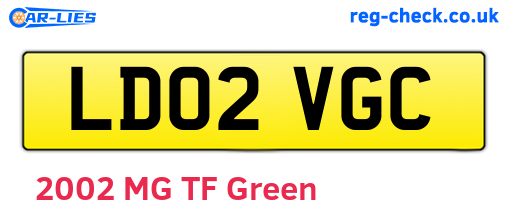 LD02VGC are the vehicle registration plates.