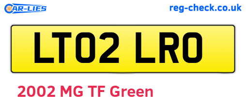 LT02LRO are the vehicle registration plates.