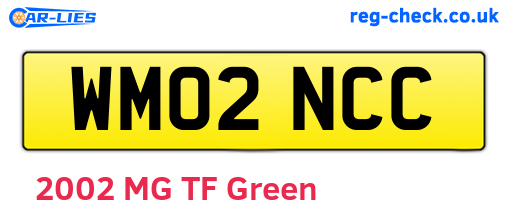 WM02NCC are the vehicle registration plates.