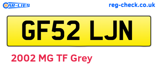 GF52LJN are the vehicle registration plates.