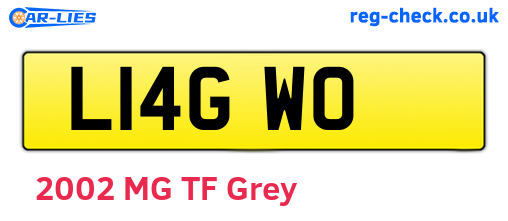 L14GWO are the vehicle registration plates.
